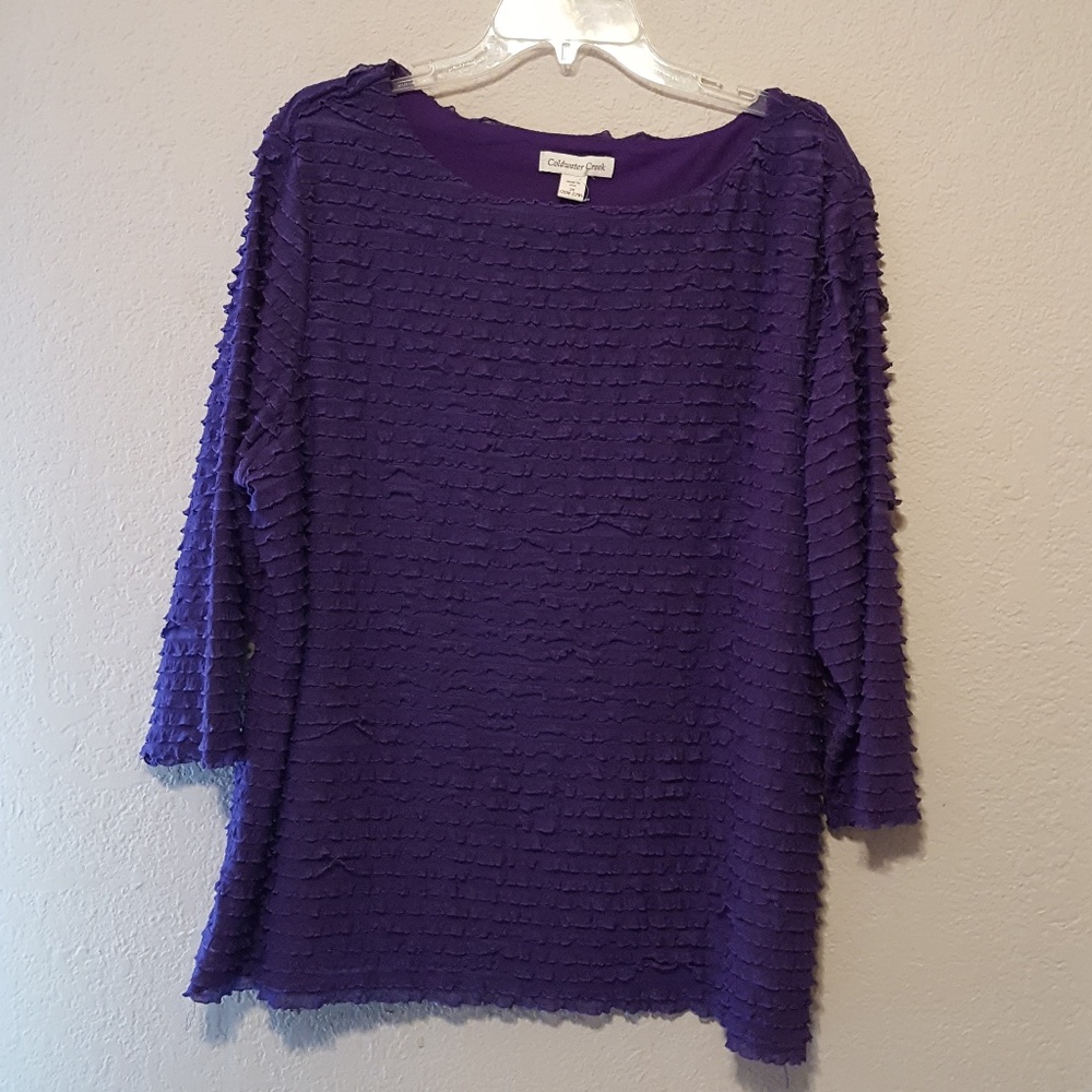 Coldwater Creek Ruffled 3/4 Sleeve Blouse - 2X